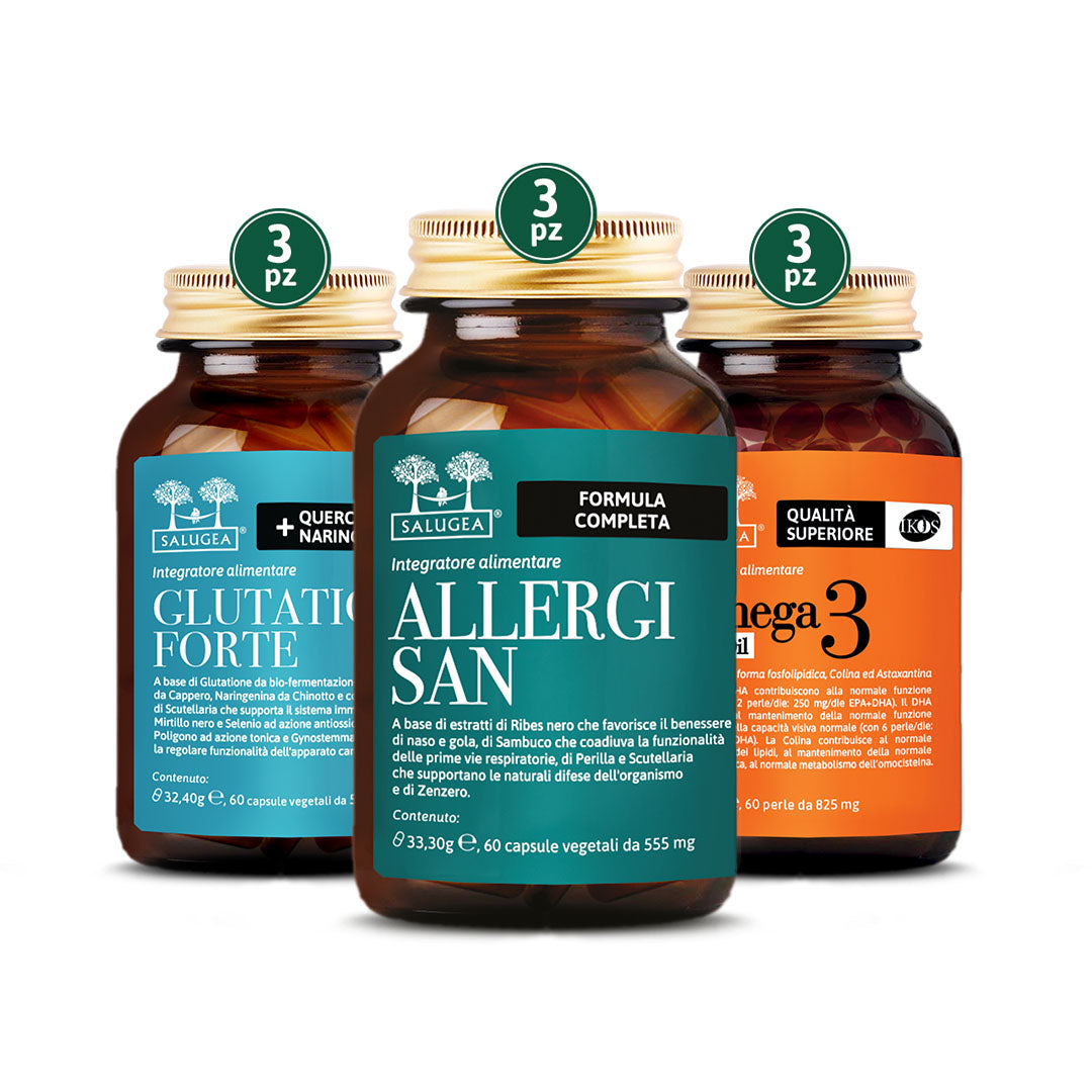 Salugea Allergi-Stop Intensivo integratore allergia 3 mesi omega 3