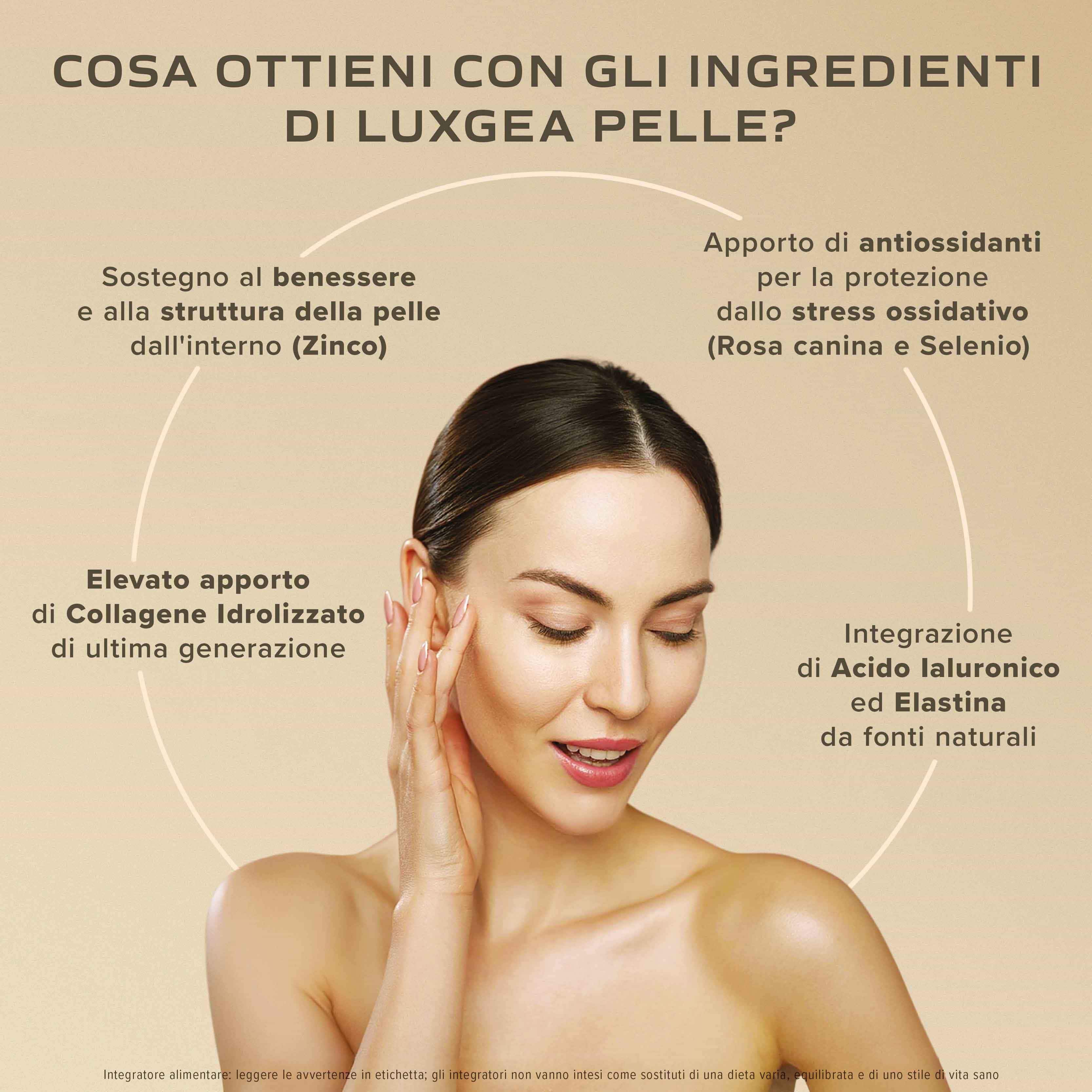 Salugea LuxGea Pelle collagene da bere polvere 21 dosi