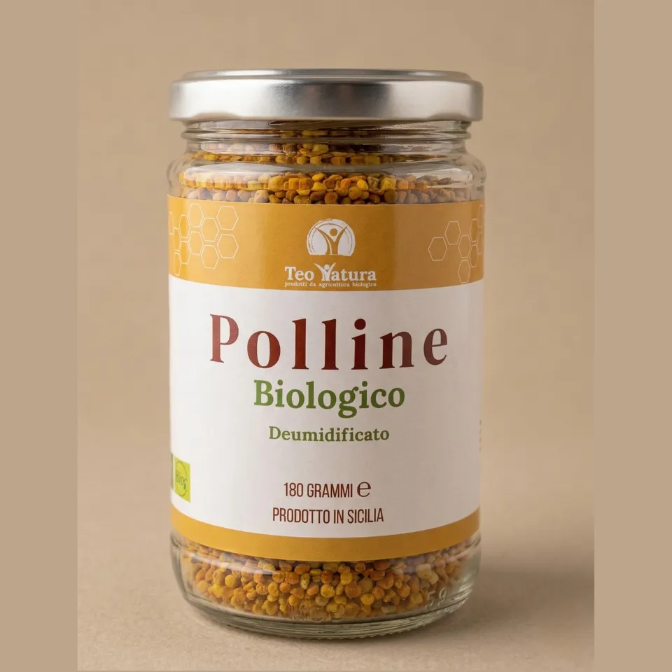 Teo Natura Miele Biologico Polline Siciliano 180g Superfood Bio