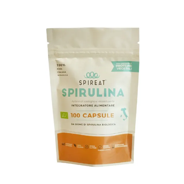 Spireat Spirulina Italiana Biologica capsule 100 capsule 500 mg pure
