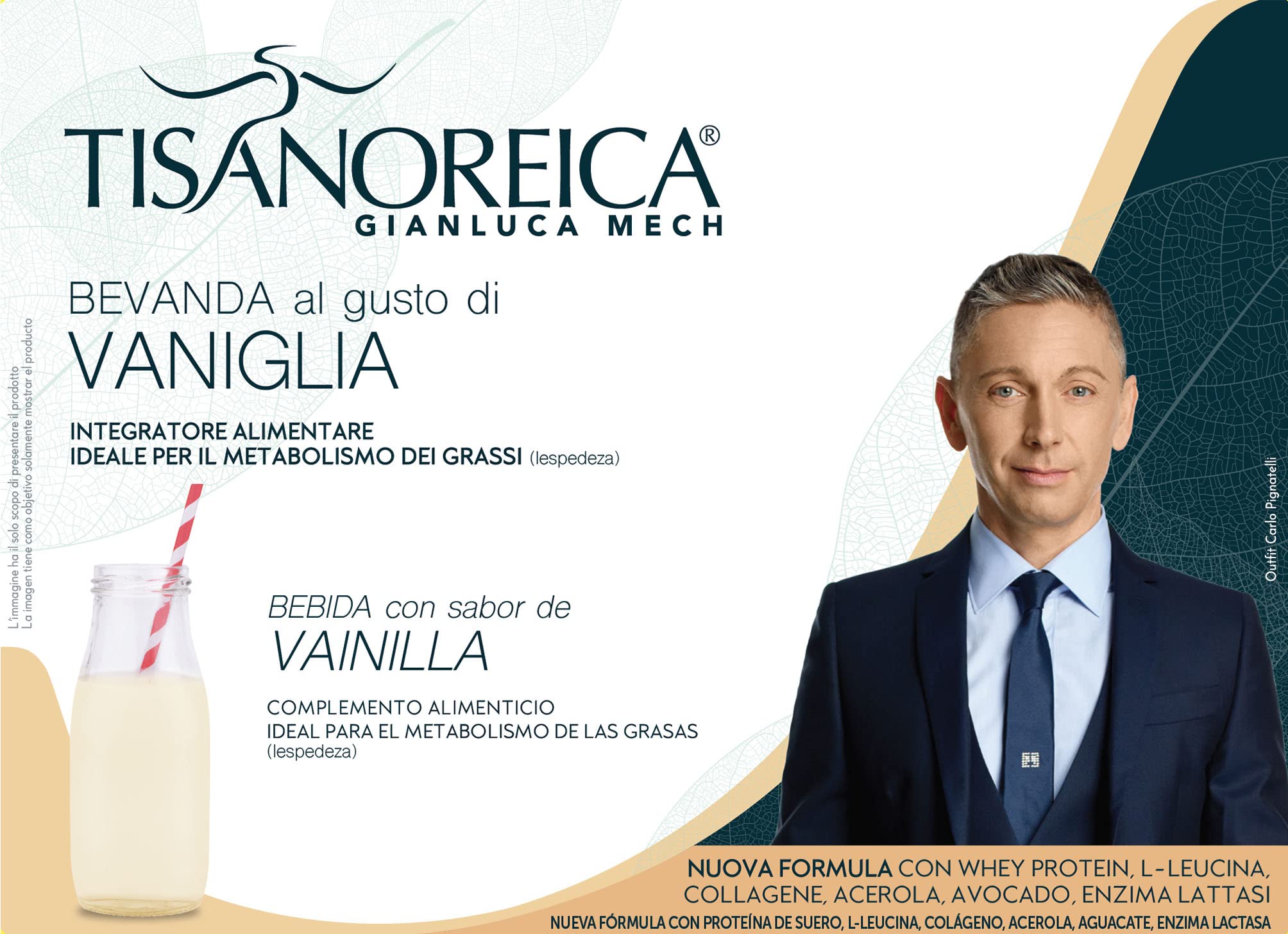 Gianluca Mech Tisanoreica Bevanda Vaniglia 112g 4 bustine keto