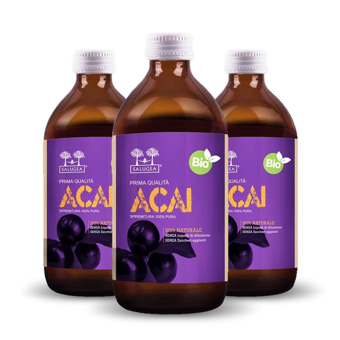 Salugea Succo di Acai Bio Succo 1 flacone antiossidanti