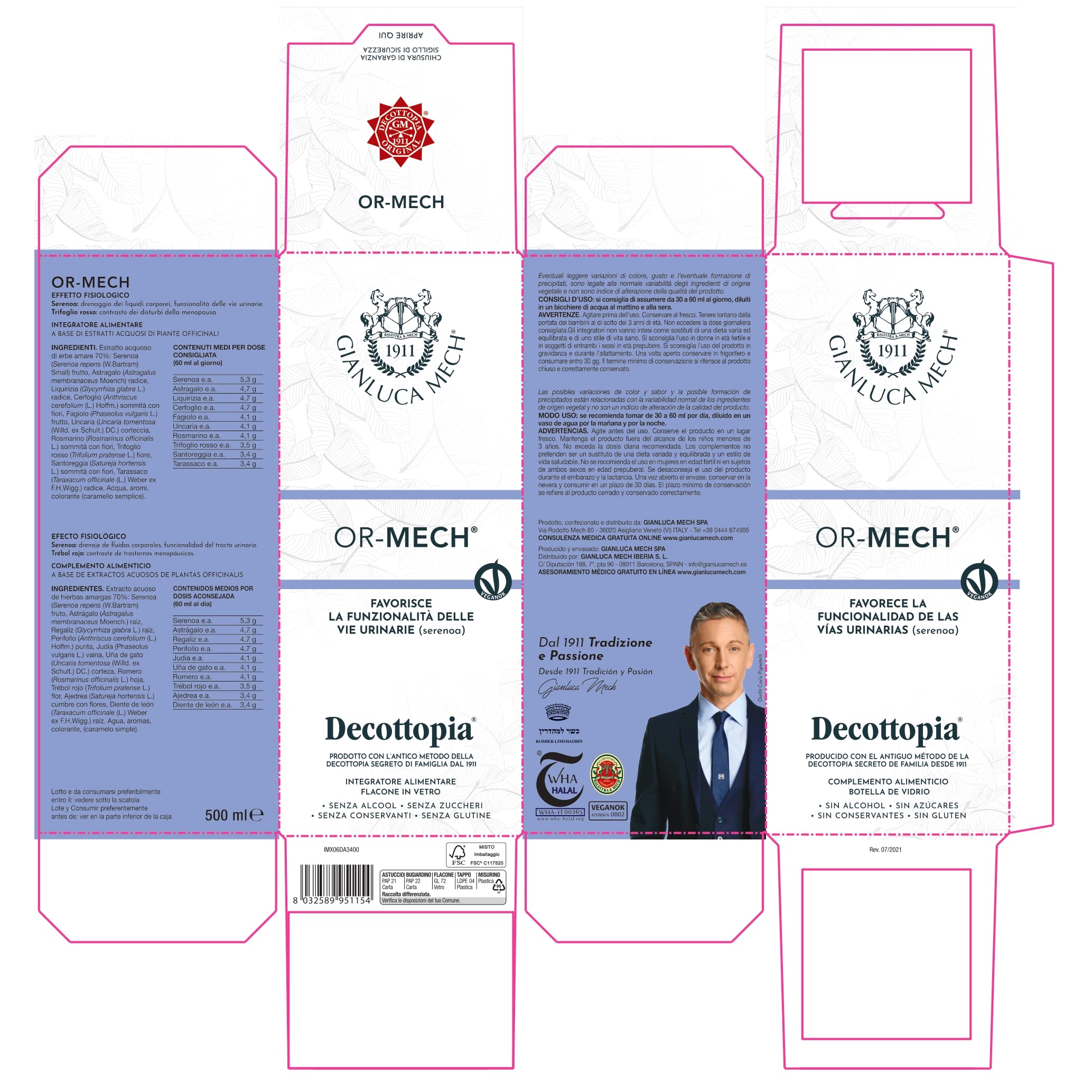 Gianluca Mech Decottopia Depurativo Drenante 500ml vegan keto