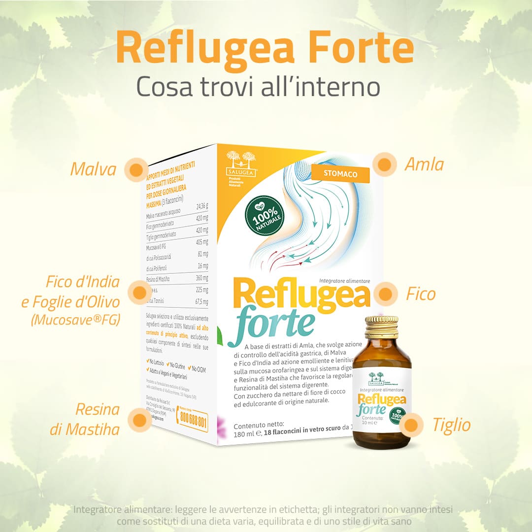 Salugea Reflugea Forte integratore stomaco 1 confezione malva