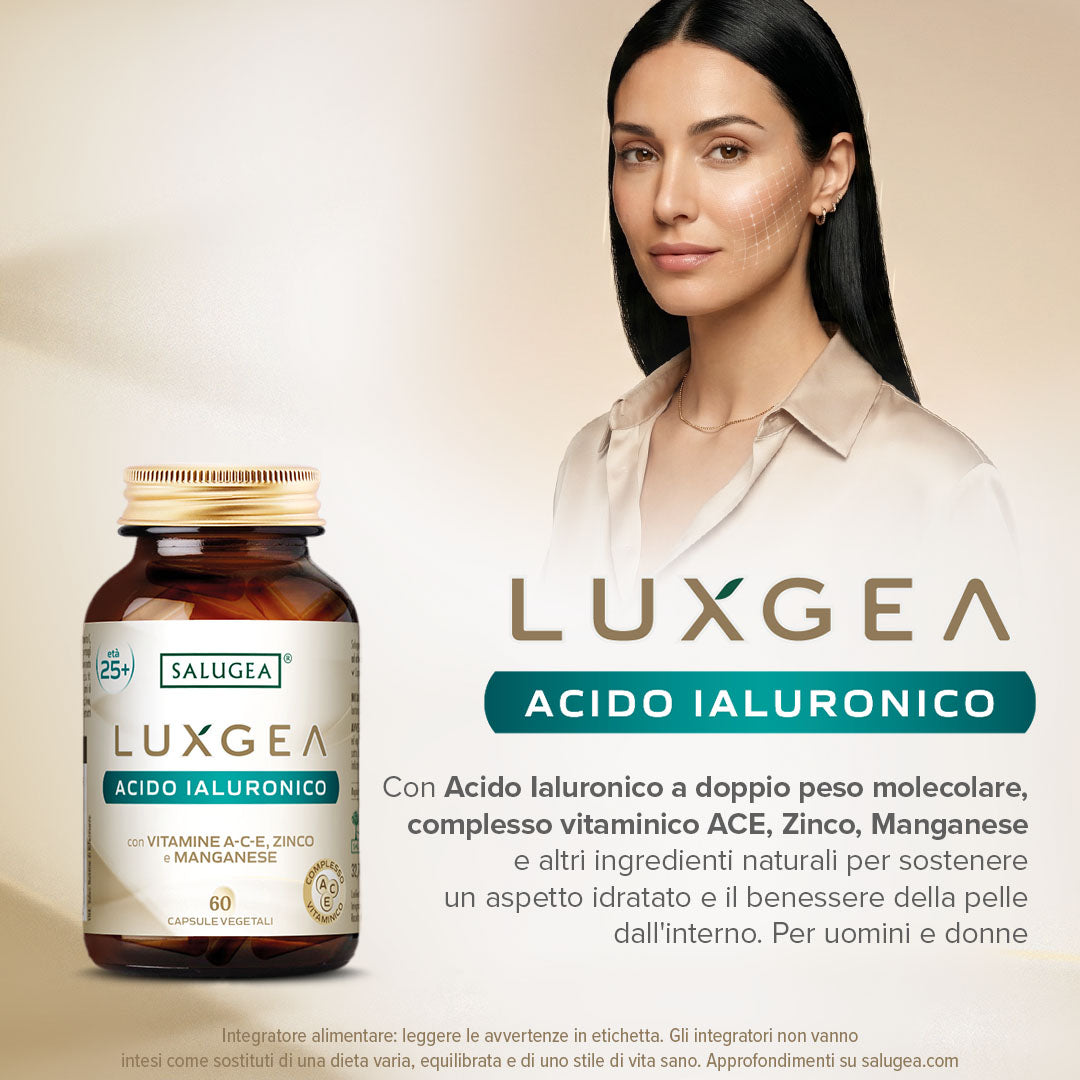 Salugea LuxGea Acido Ialuronico integratore 1 confezione idratante