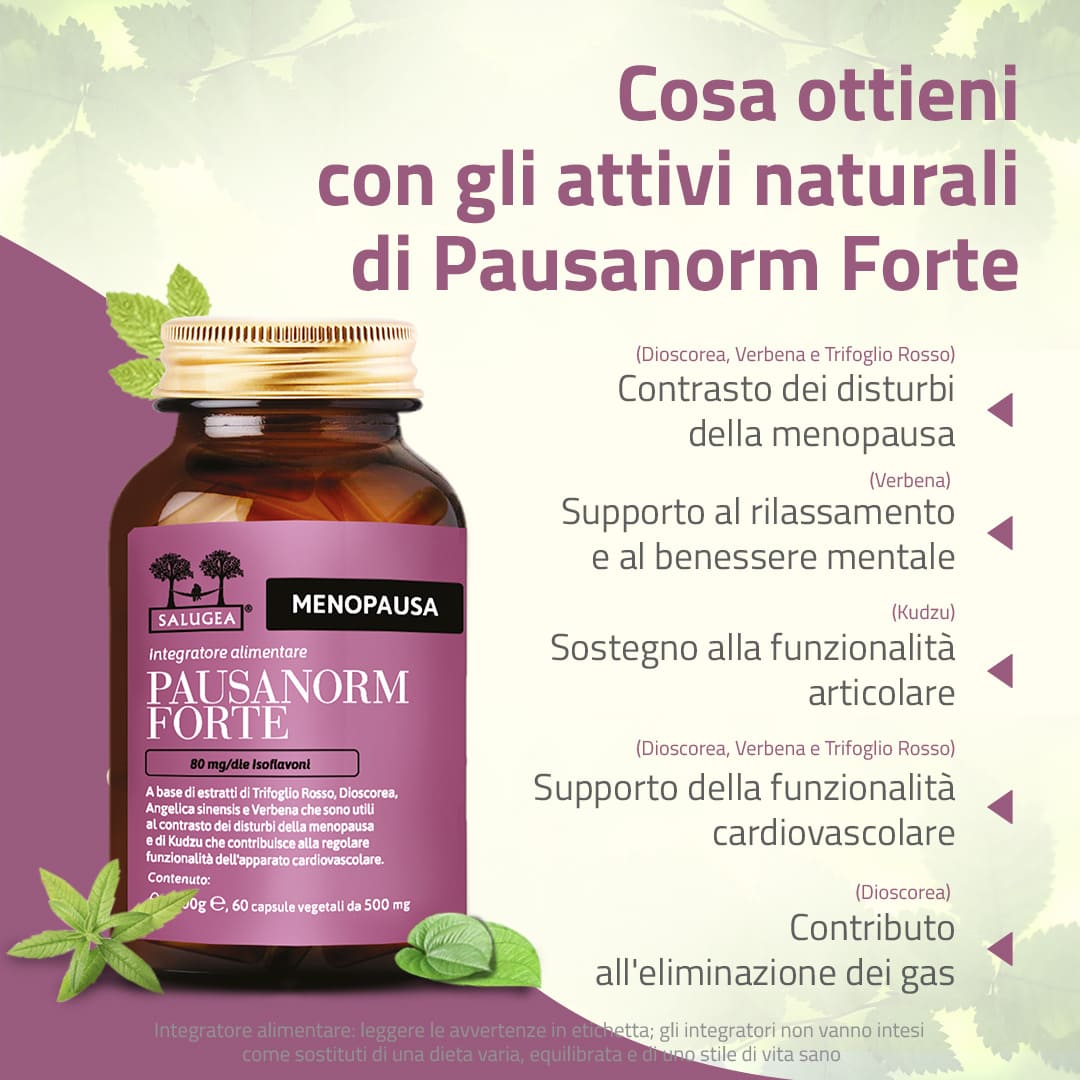 Salugea Pausanorm Forte integratore menopausa senza soia 1 confezione