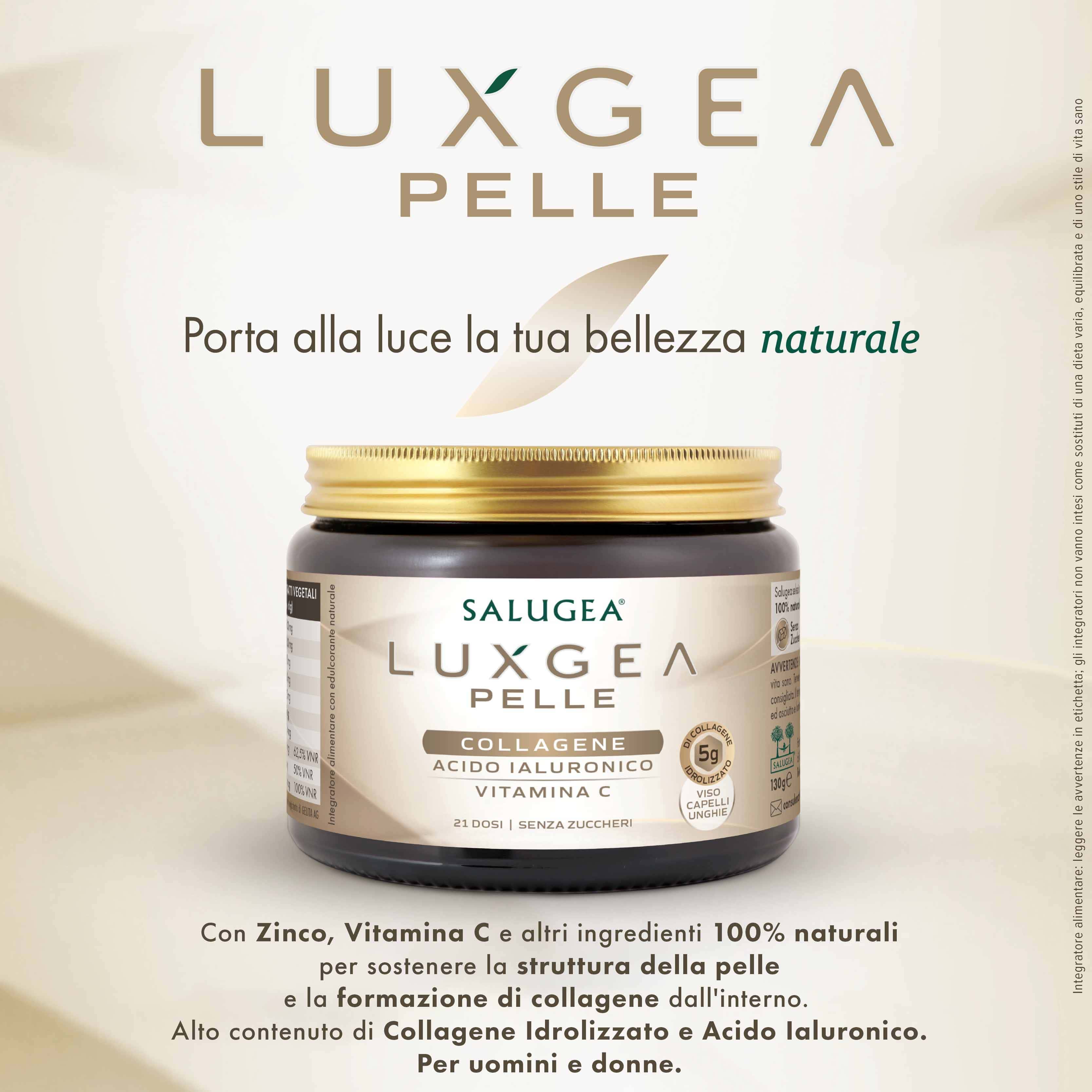 Salugea LuxGea Pelle collagene da bere polvere 21 dosi