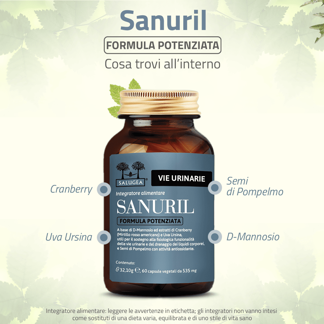 Salugea Sanuril Formula Potenziata integratore vie urinarie 1 conf