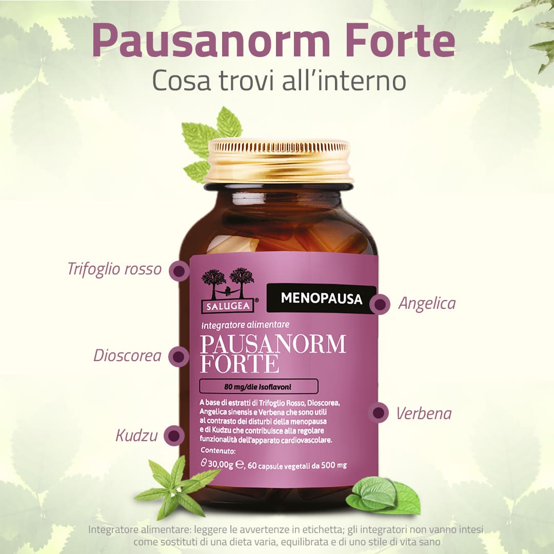 Salugea Pausanorm Forte integratore menopausa senza soia 1 confezione