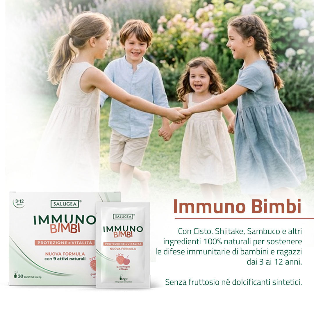 Salugea Immuno Bimbi integratore bambini 30 bustine fragola