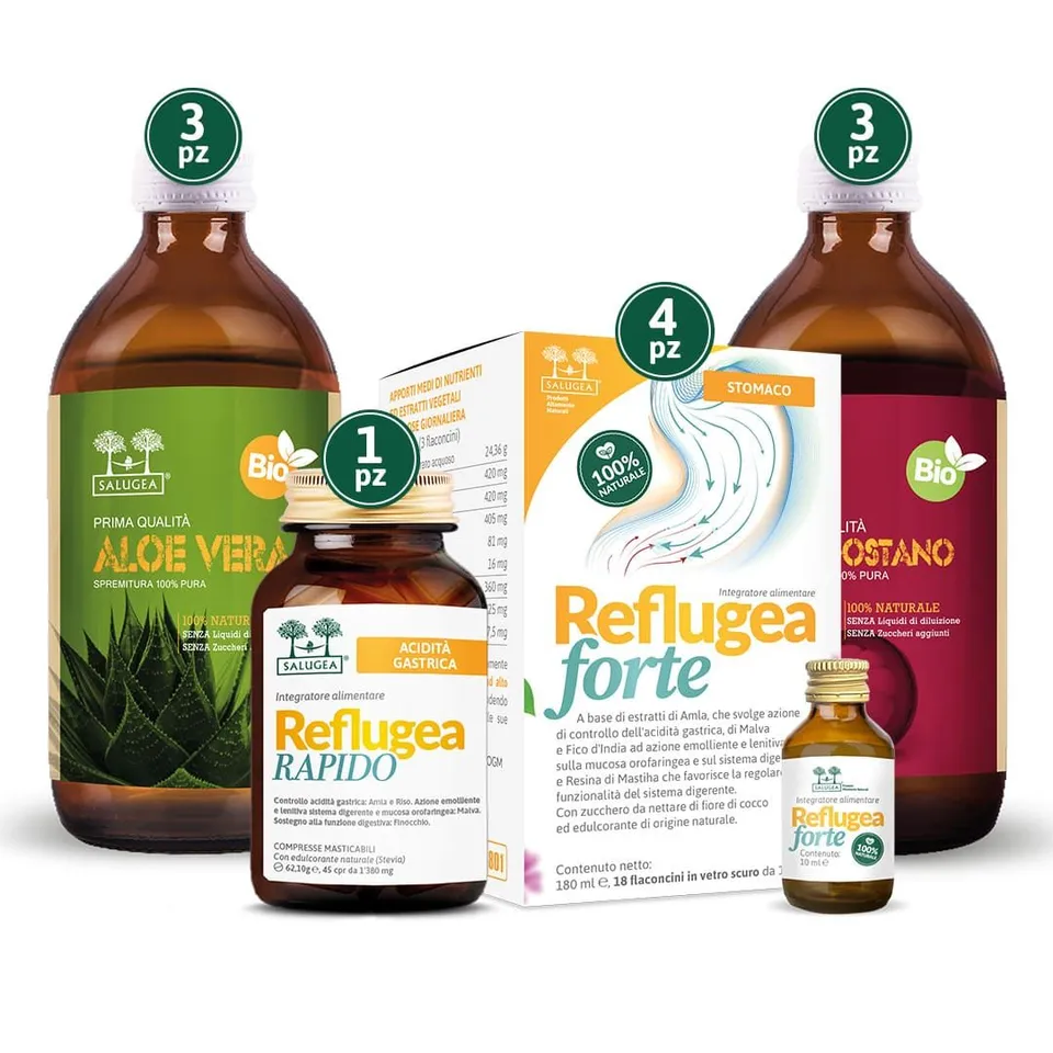 Salugea Percorso Stomaco Felice Intensivo kit 3 mesi acidità