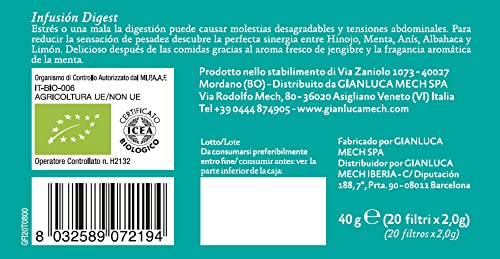 Gianluca Mech Decottopia Infuso Digest Bio 20 Bustine
