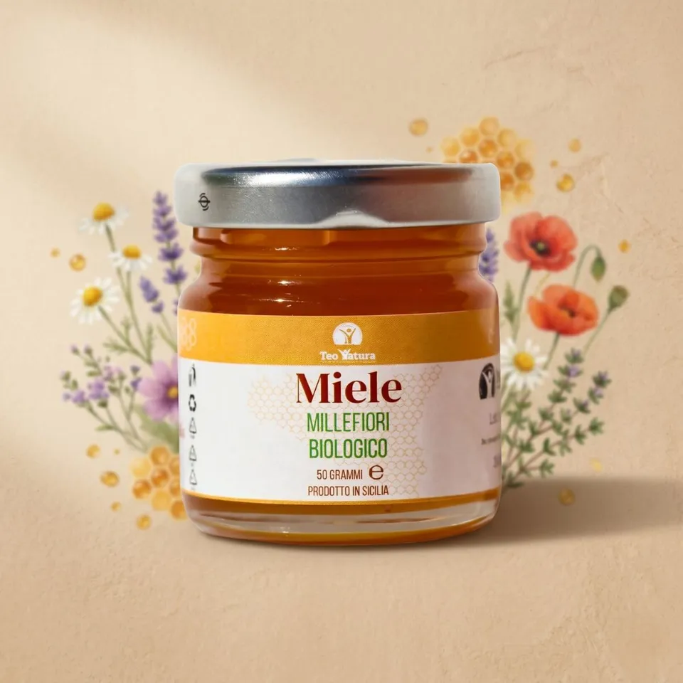 Teo Natura Miele Biologico Millefiori Siciliano 50g Bio