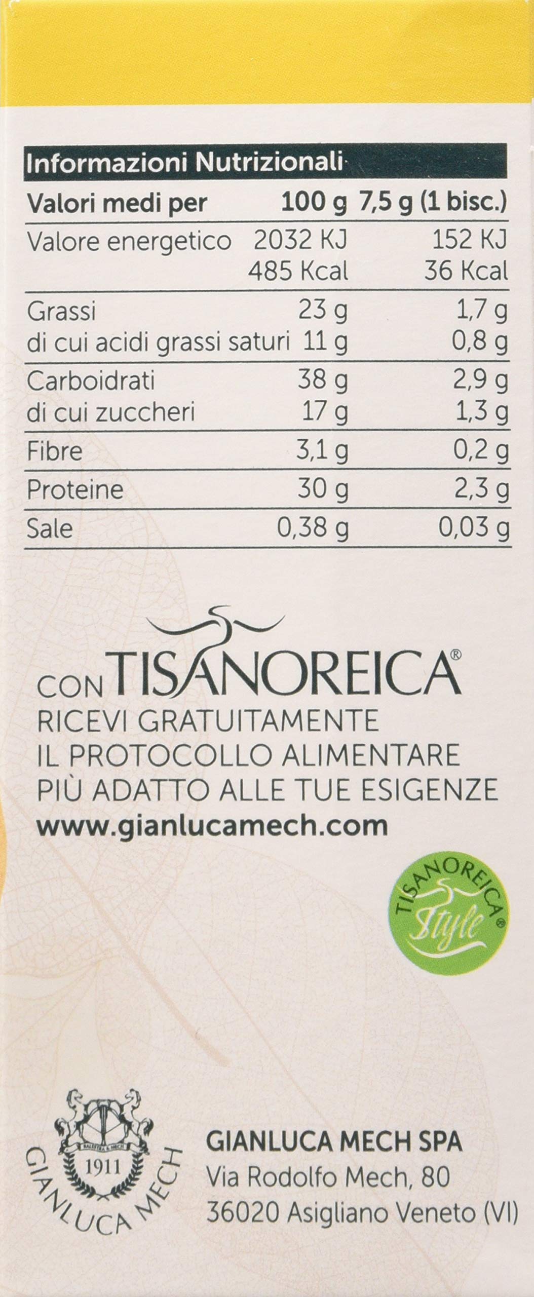 Gianluca Mech Tisanoreica Biscotti Frutti Rossi biscotti 150 g fibre