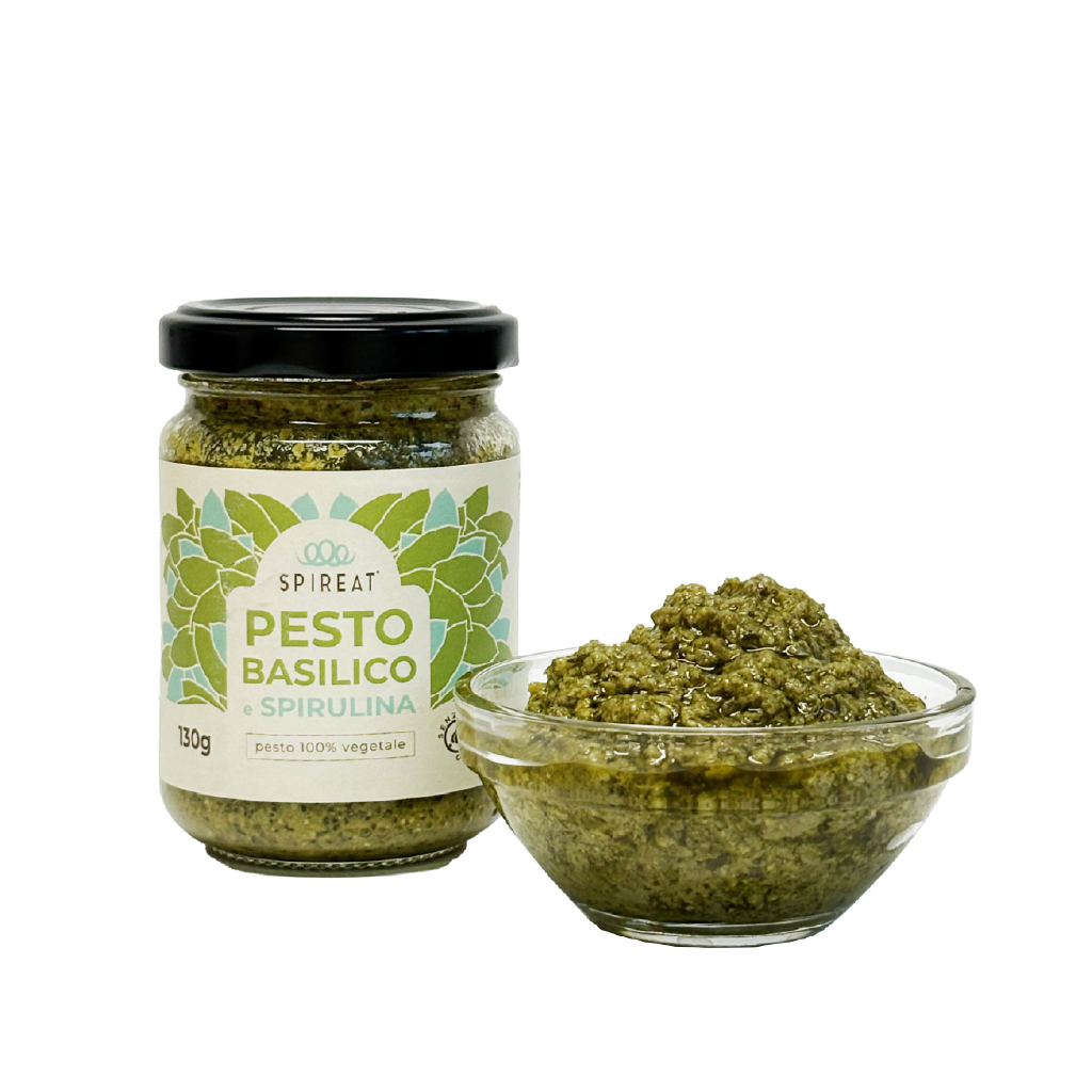 Spireat Pesto Vegano con spirulina basilico fresco vasetto
