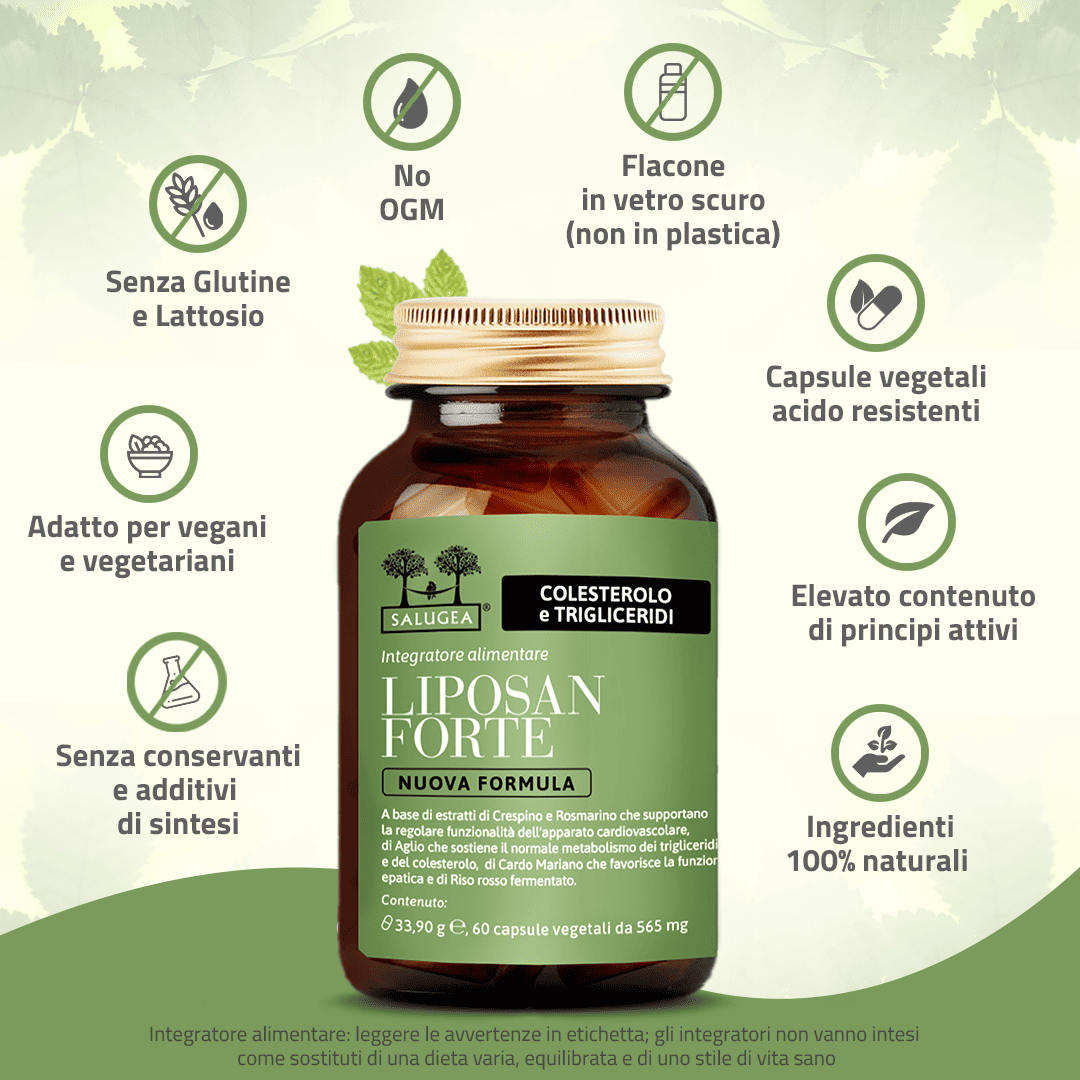 Salugea Liposan Forte Nuova Formula integratore colesterolo 1 confezione