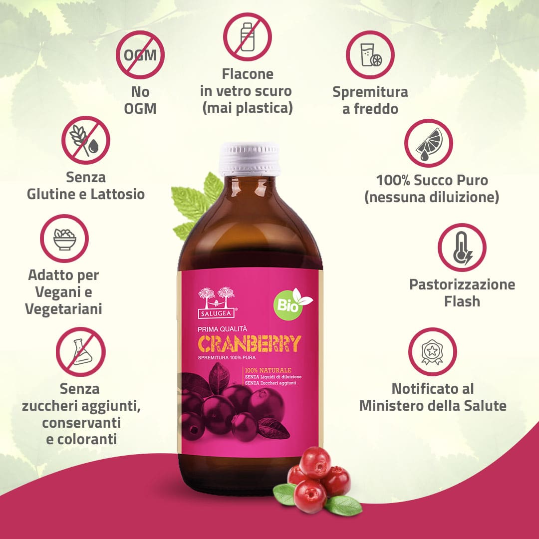 Salugea Succo di Cranberry Bio Succo 1 flacone vie urinarie