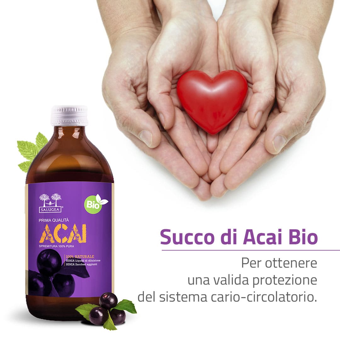 Salugea Succo di Acai Bio Succo 1 flacone antiossidanti