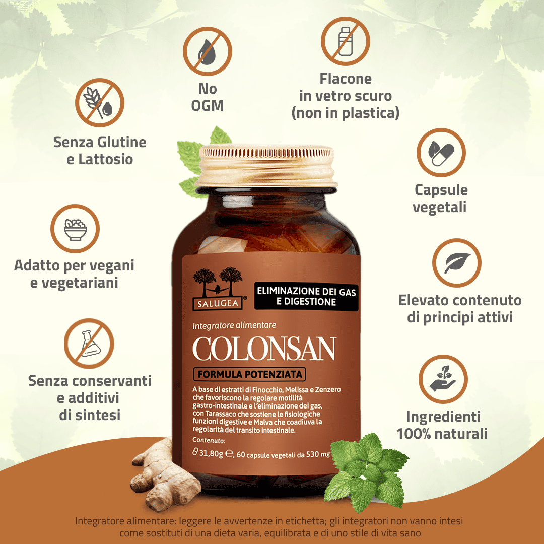 Salugea Colonsan Formula Potenziata integratore digestione 1 confezione