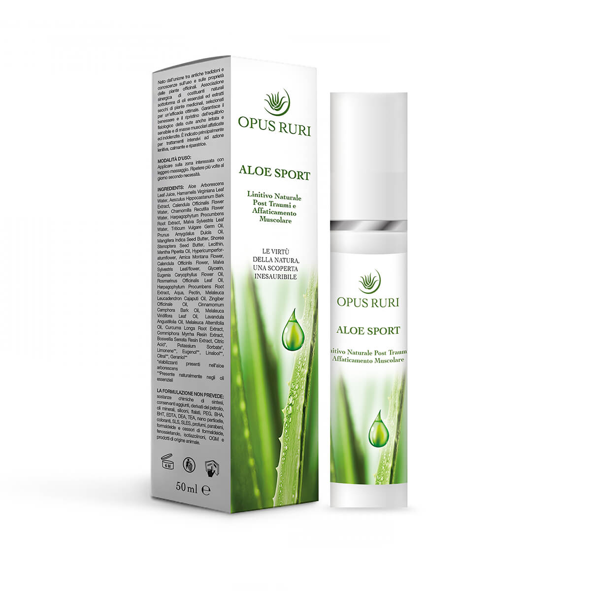 Moltitudo Opus Ruri Aloe Sport crema 50 ml arnica e artiglio