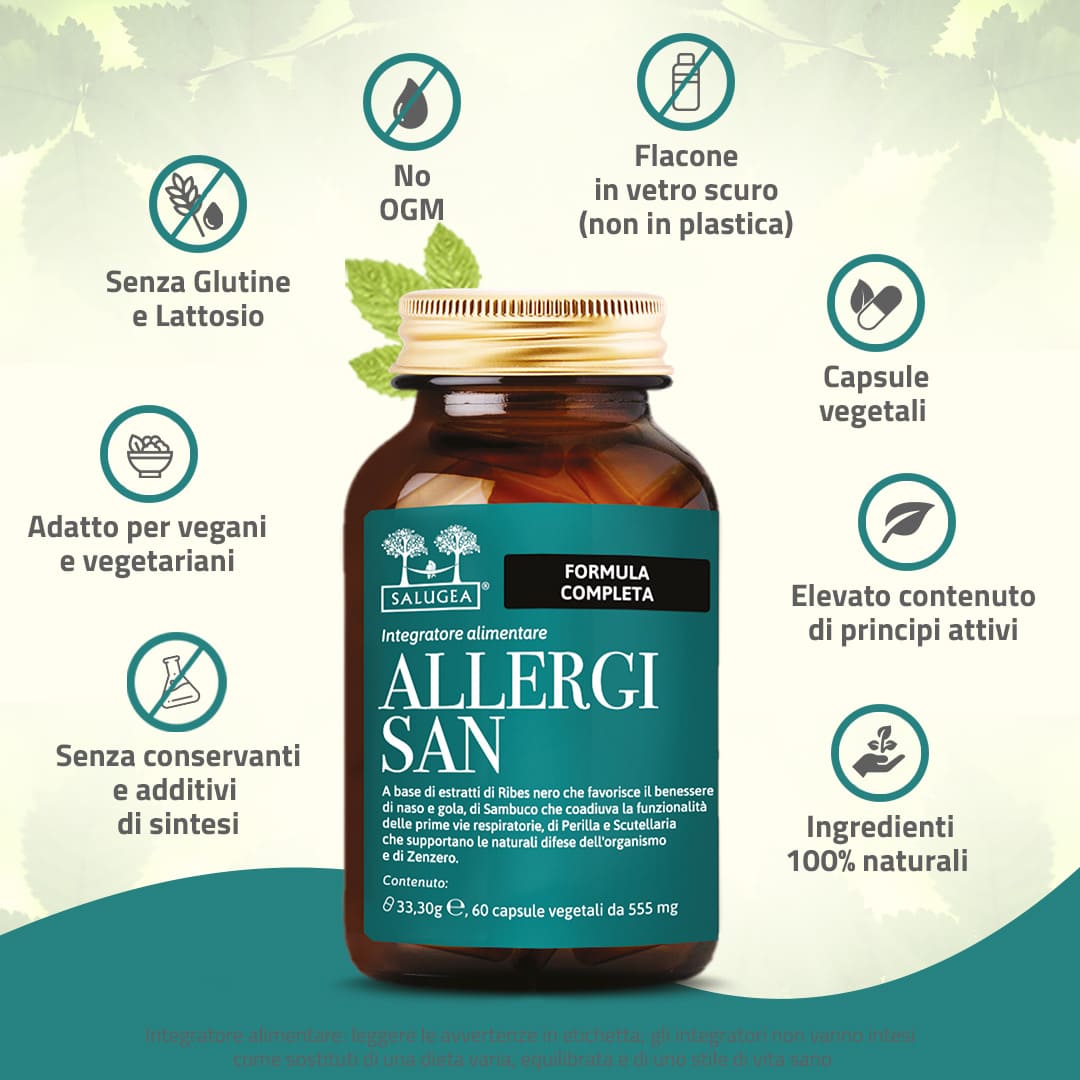 Salugea Allergisan integratore difese 1 confezione naso