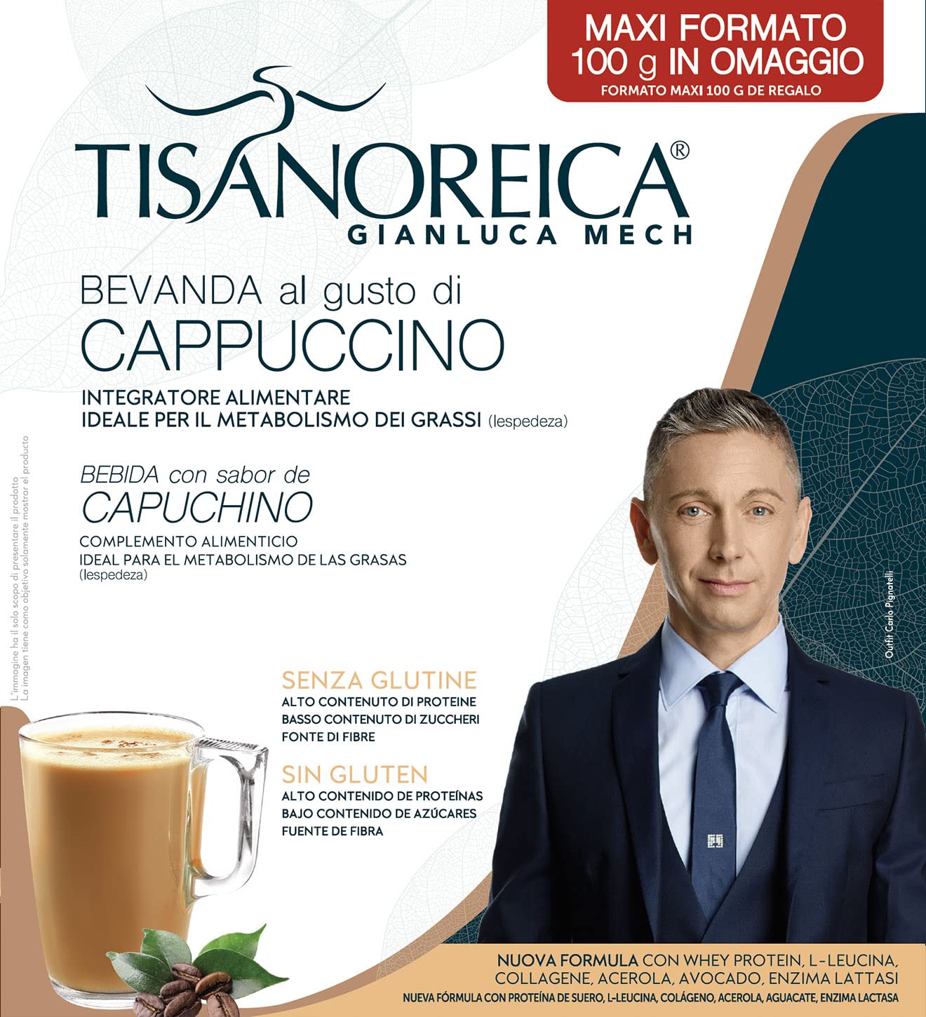 Gianluca Mech Tisanoreica Bevanda Proteica Cappuccino polvere 500 g