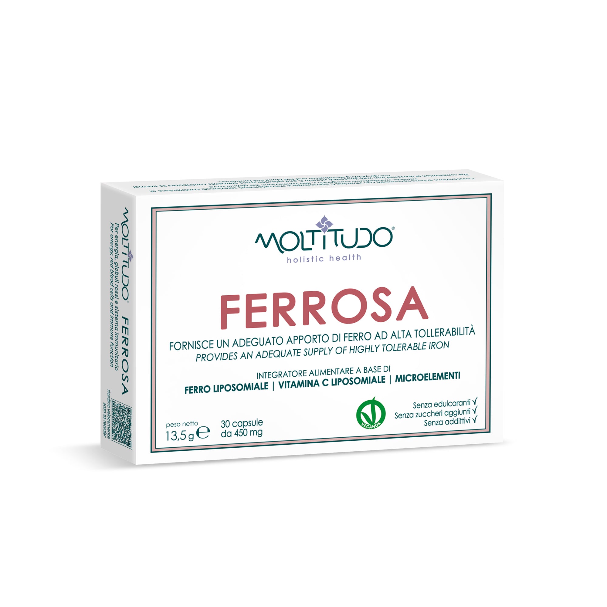 Moltitudo Ferrosa ferro liposomiale 30 capsule energia