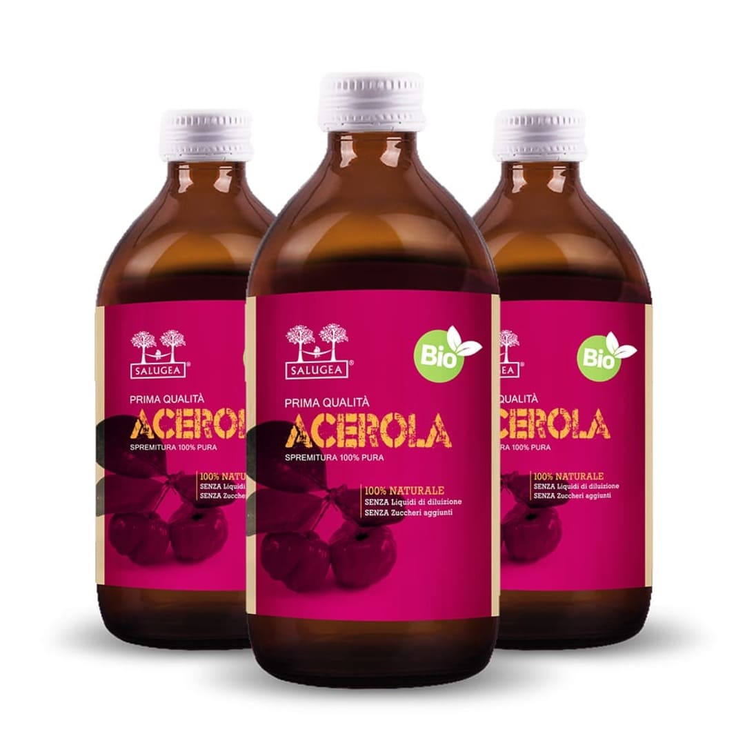 Salugea Succhi Acerola Bio succo 1 flacone vitamina C naturale
