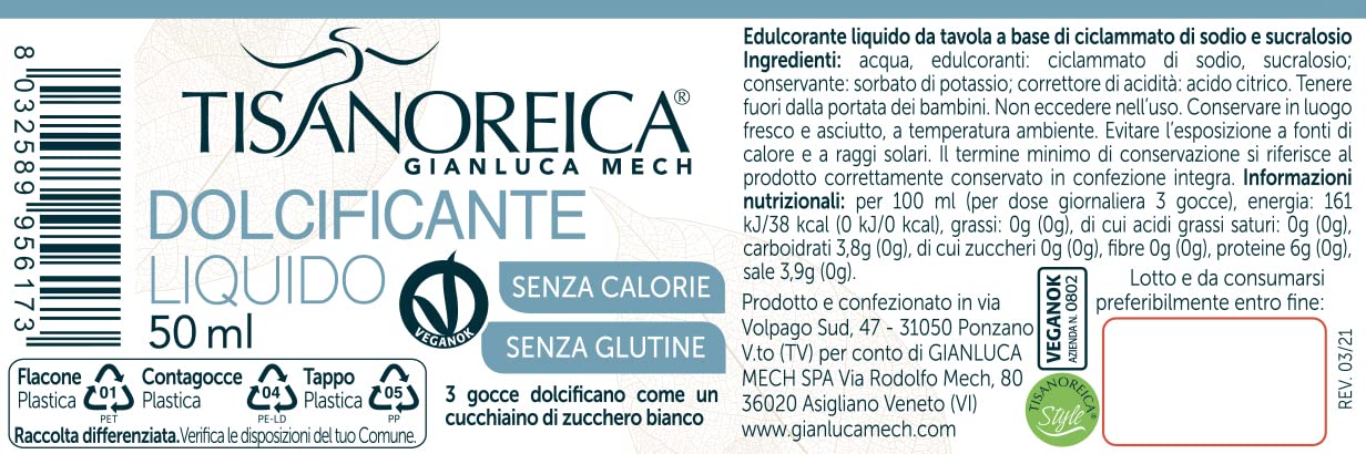 Gianluca Mech Tisanoreica Dolcificante Liquido 50 ml