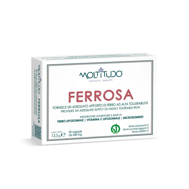 Moltitudo Ferrosa ferro liposomiale 30 capsule energia