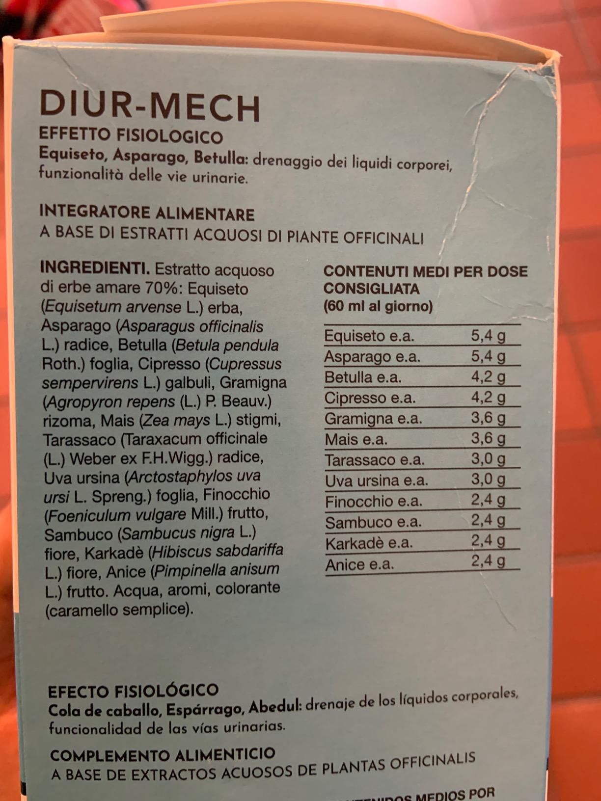 Gianluca Mech Decottopia Diur-Mech integratore drenante 500 ml
