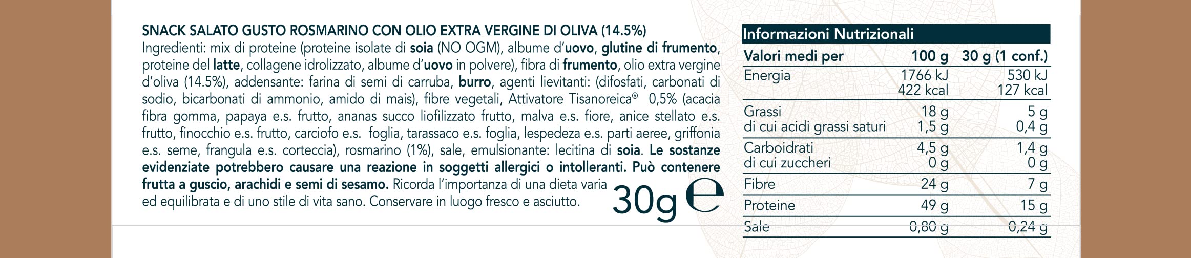 Gianluca Mech Tisanoreica Snack Rosmarino Proteico 1 PAT
