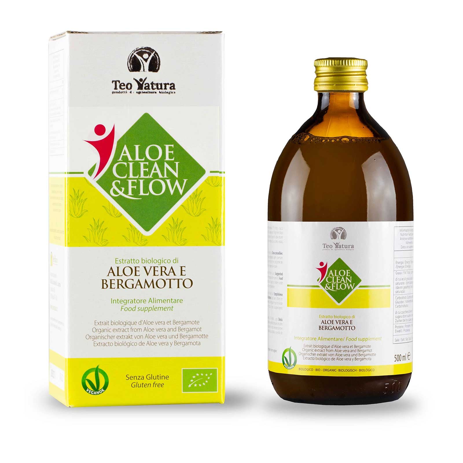 Teo Natura Aloe Vera Integratore Bergamotto 500ml Digerente