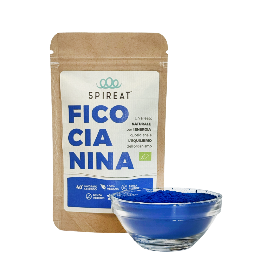 Spireat Ficocianina polvere blu estratto spirulina 20 g antiossidante