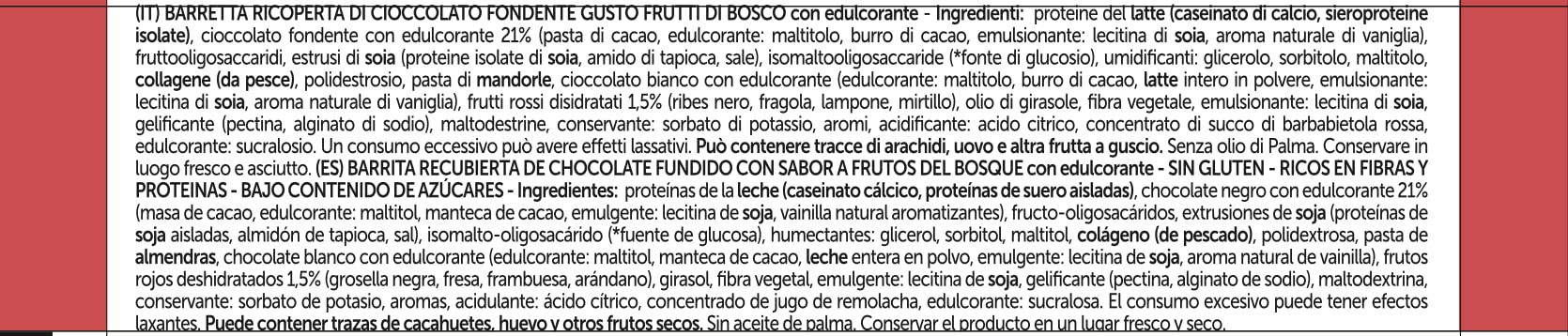 Gianluca Mech Tisanoreica Barretta 35g cioccolato frutti rossi